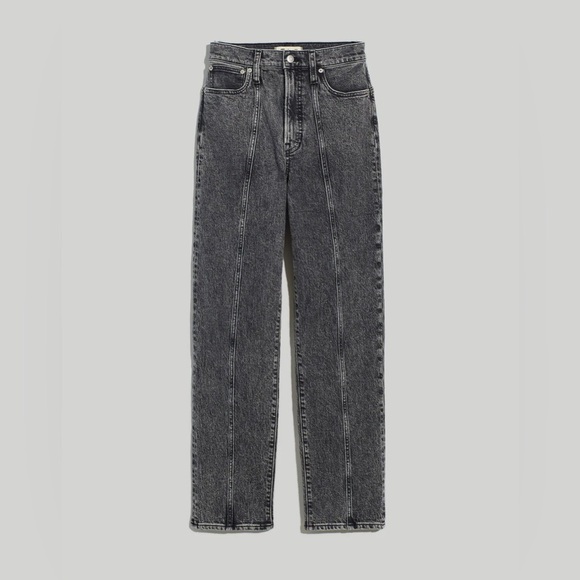 MADEWELL The Petite Perfect Vintage Straight Jean in Meaford Wash Seamed Edition - Picture 3 of 8